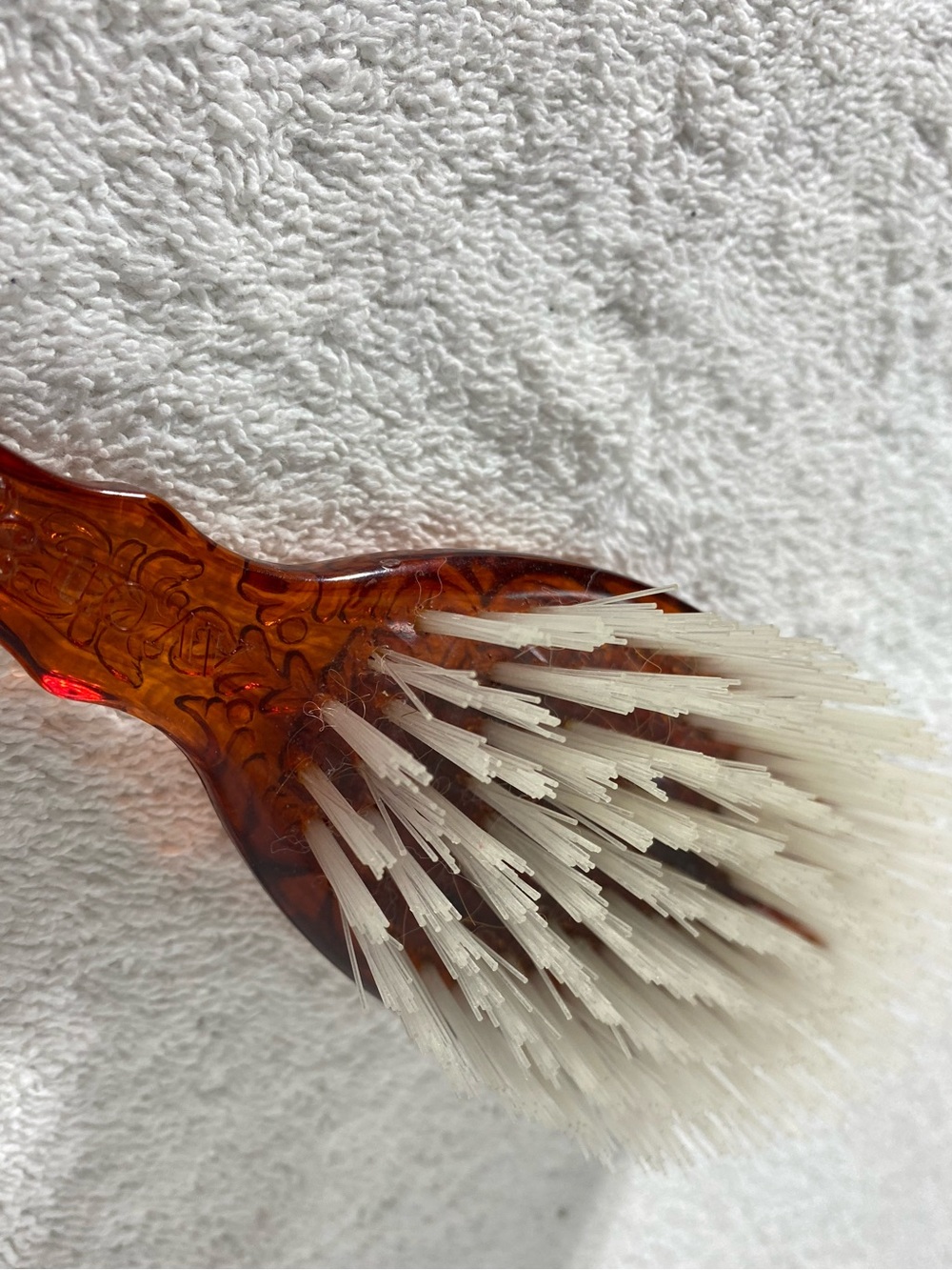 Vintage Avon Cameo Hairbrush W Faux Tortoise Shell Amber Tone Handle Grannycore - Picture 7 of 13